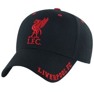 Liverpool FC Unisex Adult Frost Baseball Cap / Black/Red
